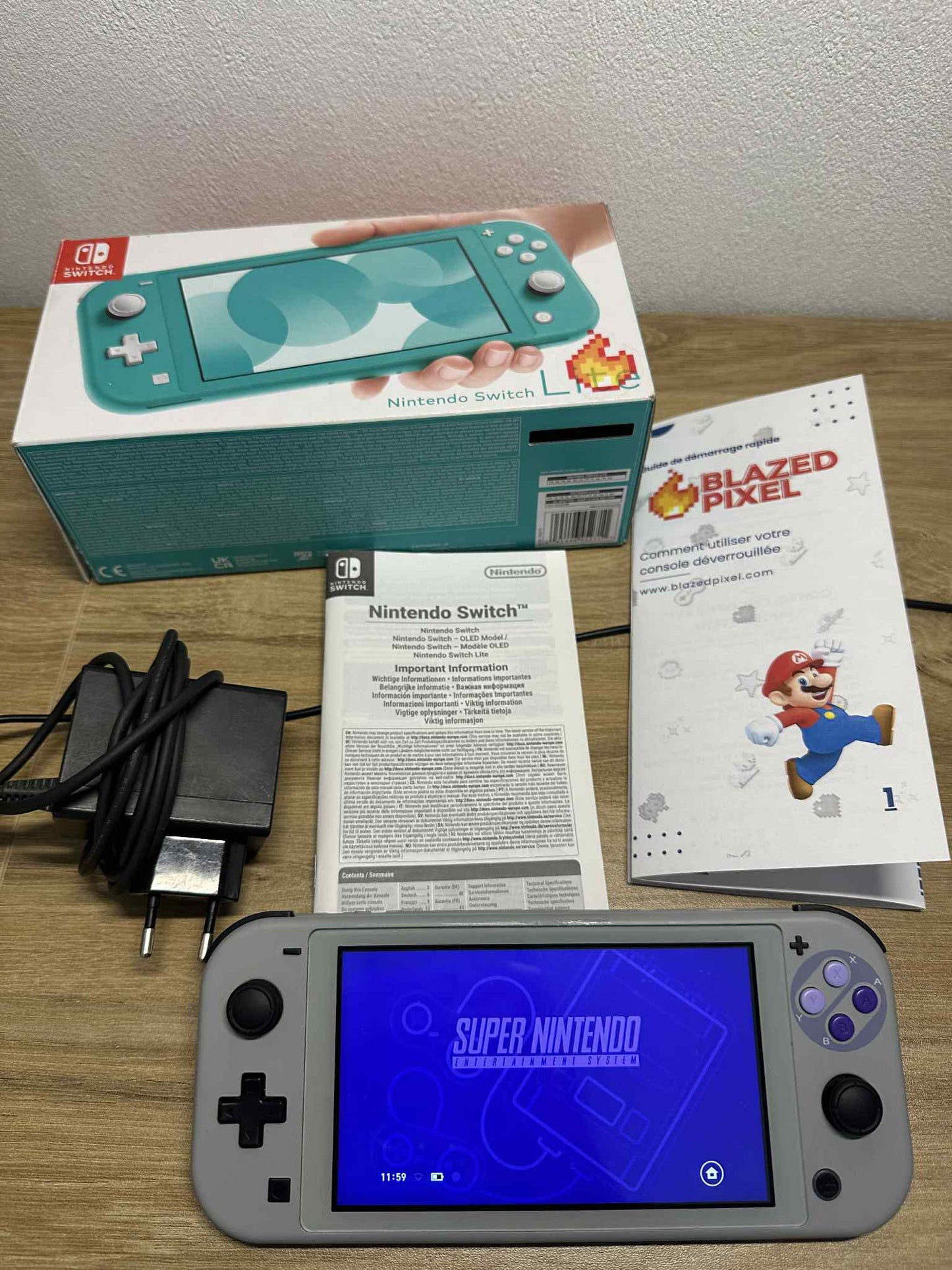 SOLD Nintendo Switch Lite Special SNES Edition – 256 GB + Accessories